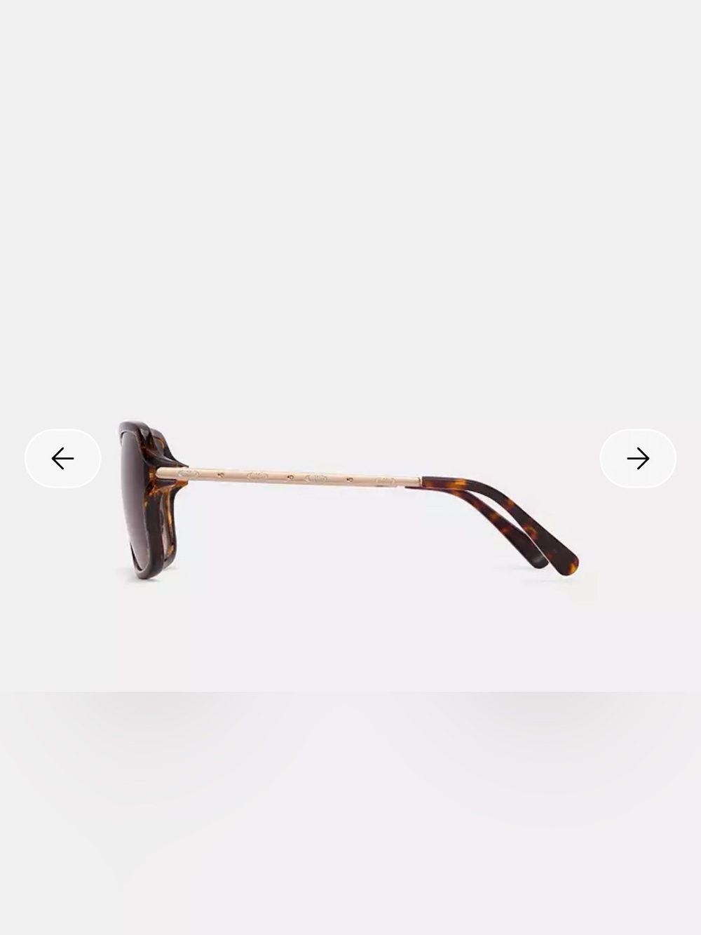 Coach Square Metal Sunglasses C6190 512074 Dark Tortoise Brown Gold Women’s - Picture 3 of 10